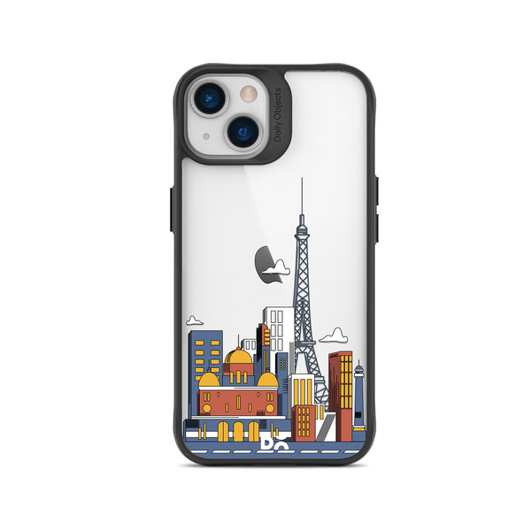 

DailyObjects Paris Skyline Black Hybrid Clear Case Cover For iPhone 15