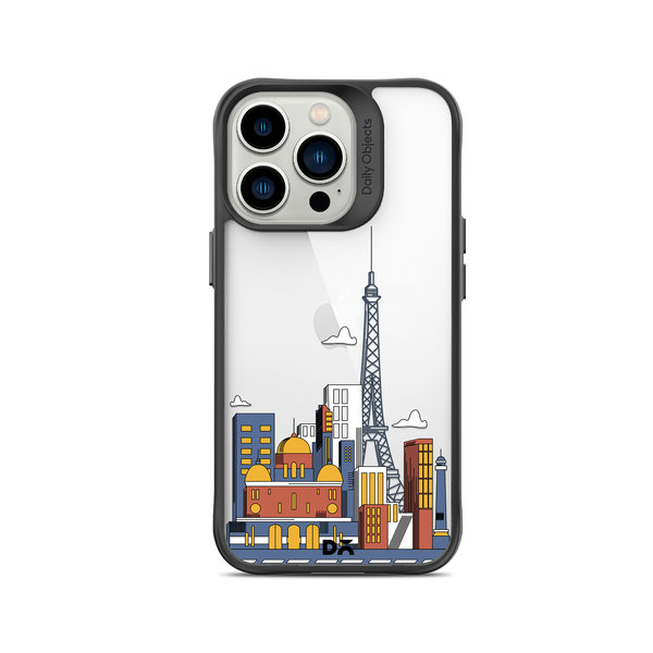 

DailyObjects Paris Skyline Black Hybrid Clear Case Cover For iPhone 15 Pro Max
