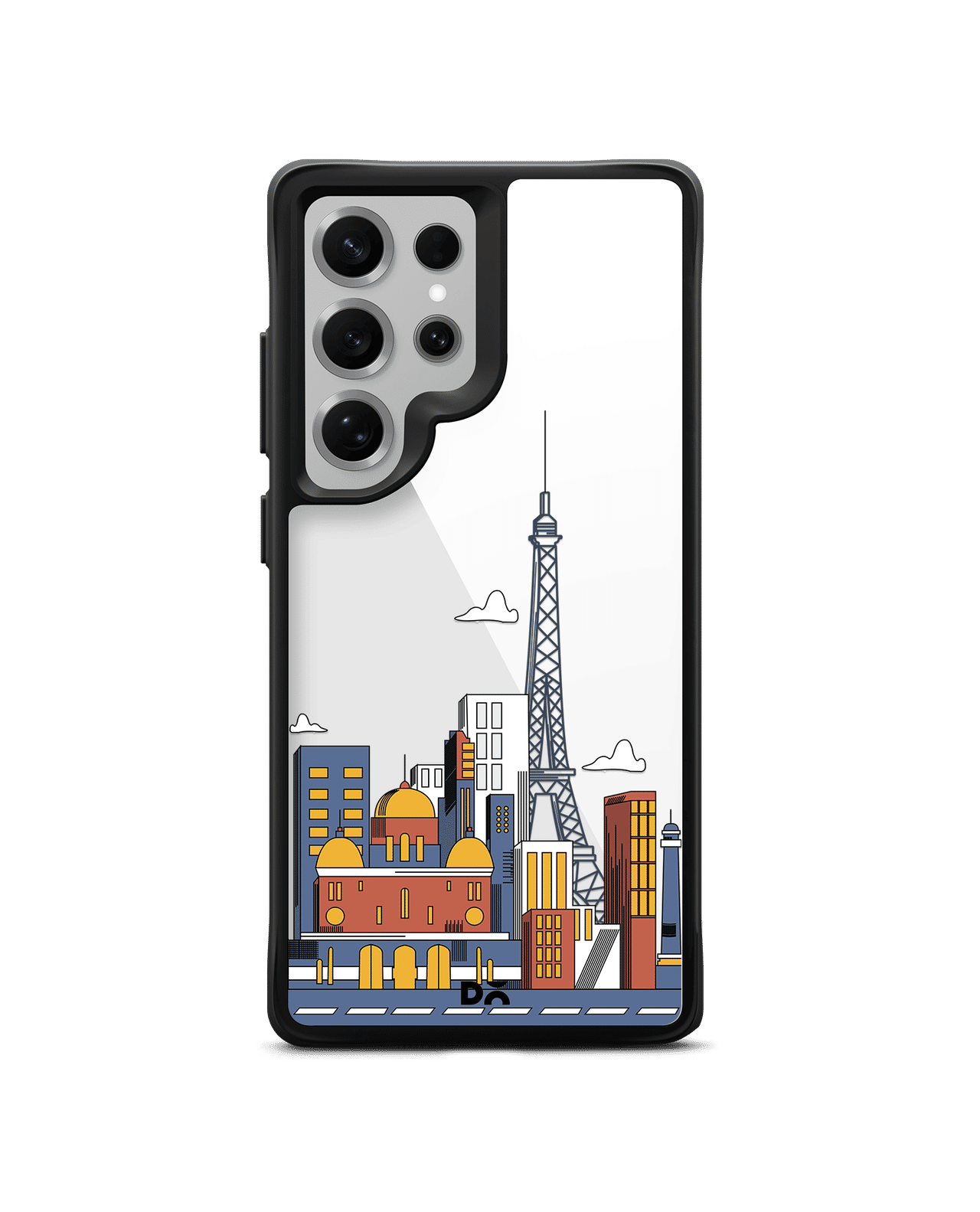 Paris Skyline Black Hybrid Clear Case Cover For Samsung Galaxy S25 Ultra