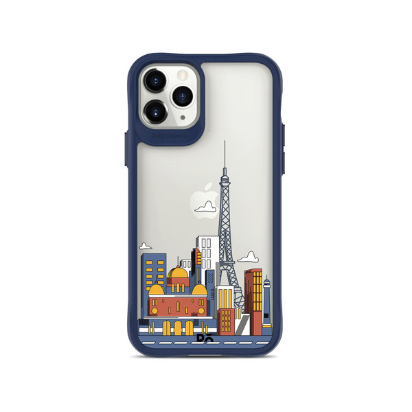 

DailyObjects Paris Skyline Blue Hybrid Clear Case Cover For iPhone 11 Pro Max