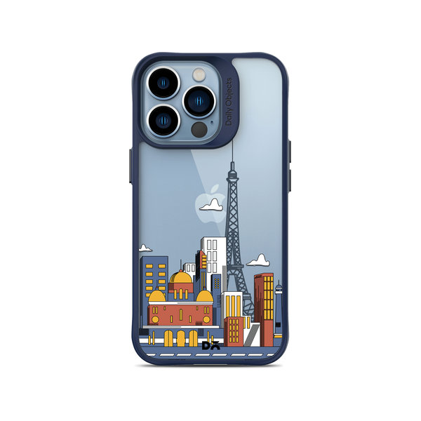 

DailyObjects Paris Skyline Blue Hybrid Clear Case Cover For iPhone 13 Pro Max