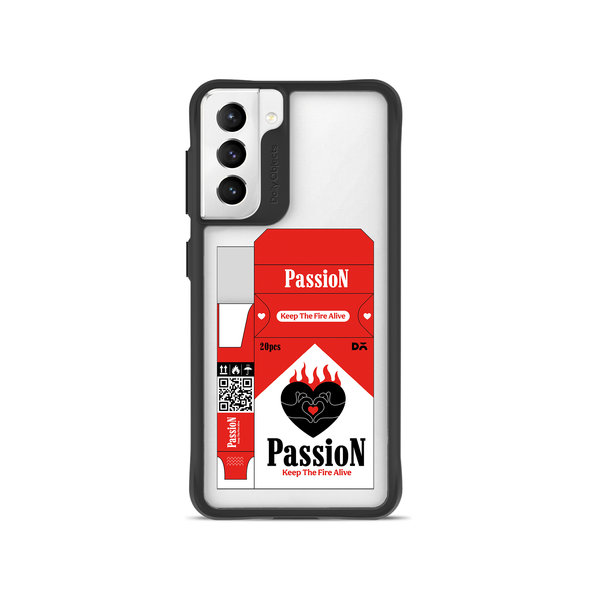 

DailyObjects Passion Black Hybrid Clear Case Cover For Samsung Galaxy S21 Plus
