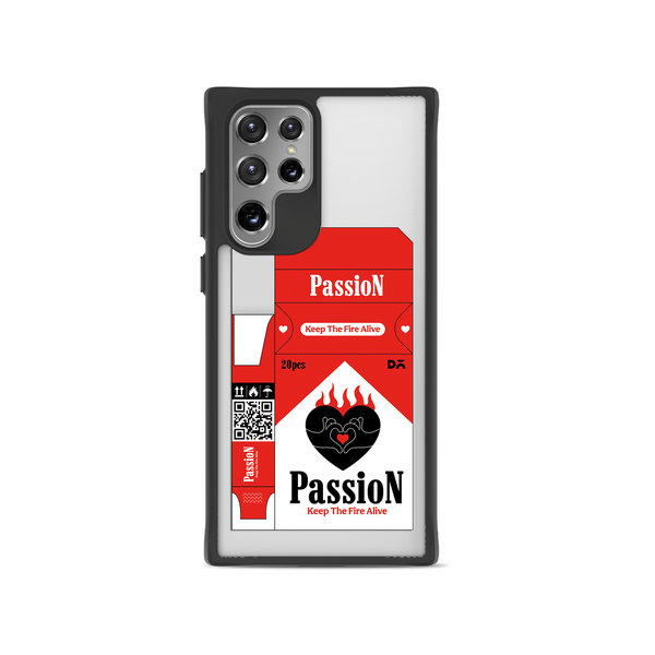 

DailyObjects Passion Black Hybrid Clear Case Cover For Samsung Galaxy S22 Ultra