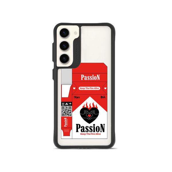 

DailyObjects Passion Black Hybrid Clear Case Cover For Samsung Galaxy S23 Plus