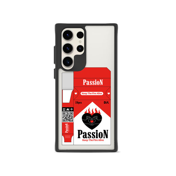 

DailyObjects Passion Black Hybrid Clear Case Cover For Samsung Galaxy S23 Ultra