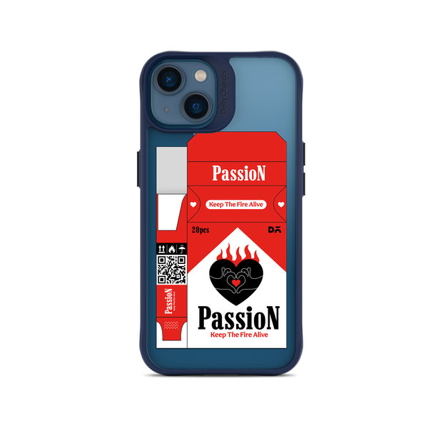 

DailyObjects Passion Blue Hybrid Clear Case Cover For iPhone 14 Plus
