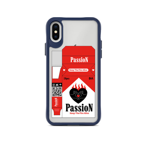 

DailyObjects Passion Blue Hybrid Clear Case Cover For iPhone XS