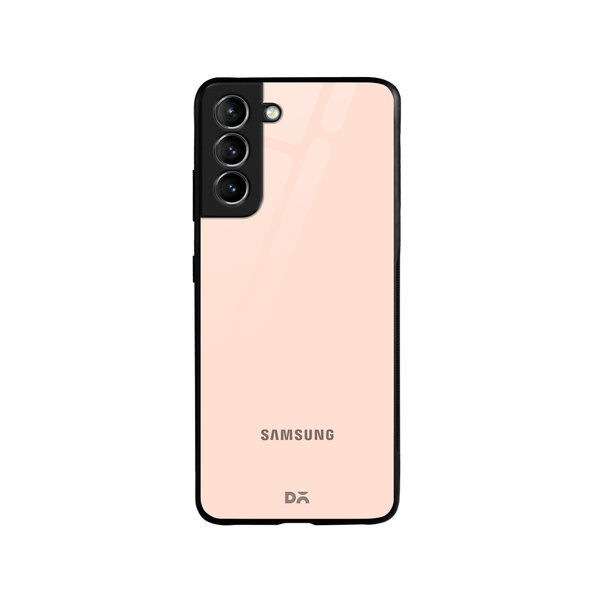 

DailyObjects Pastel Peach Glass Case Cover For Samsung Galaxy S21