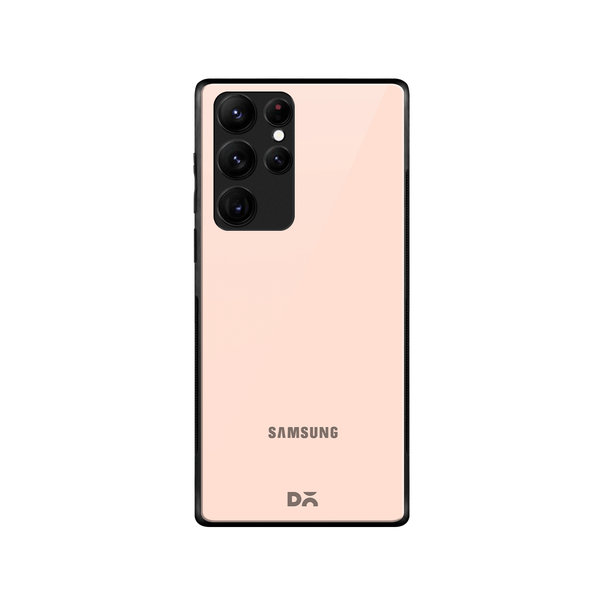 

DailyObjects Pastel Peach Glass Case Cover For Samsung Galaxy S22 Ultra