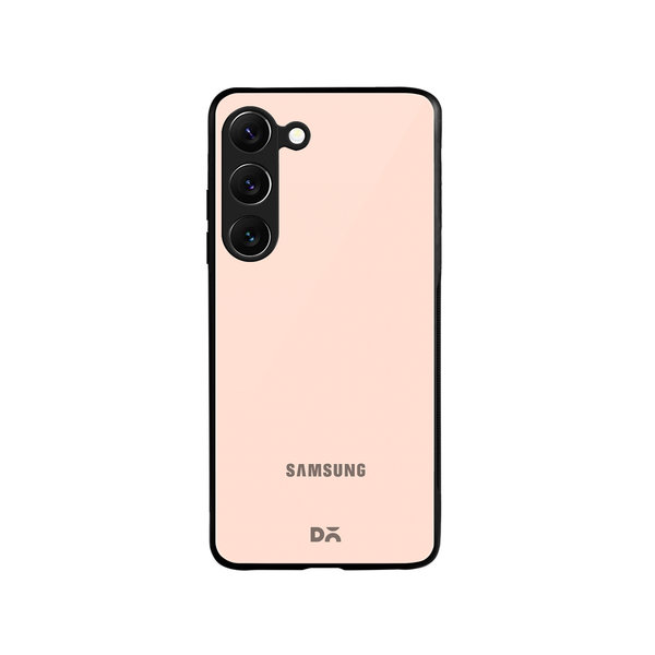 DailyObjects Pastel Peach Glass Case Cover For Samsung Galaxy S23 Plus