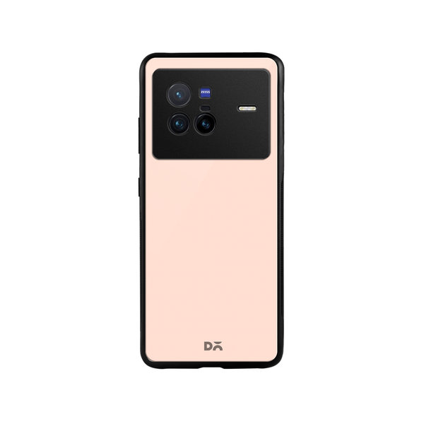 DailyObjects Pastel Peach Glass Case Cover For Vivo X80