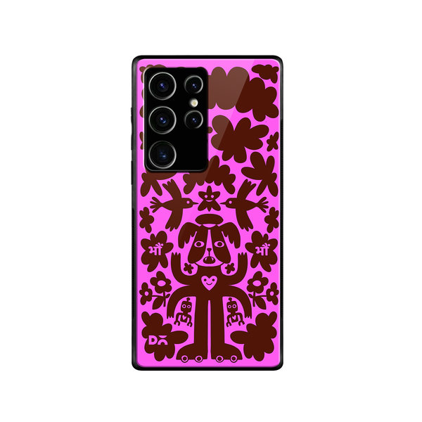 

DailyObjects Paw Angel Glass Case Cover For Samsung Galaxy S23 Ultra