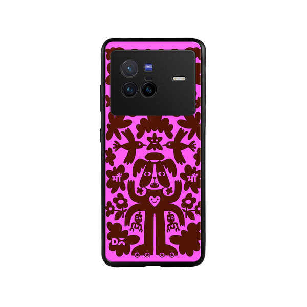 

DailyObjects Paw Angel Glass Case Cover For Vivo X80