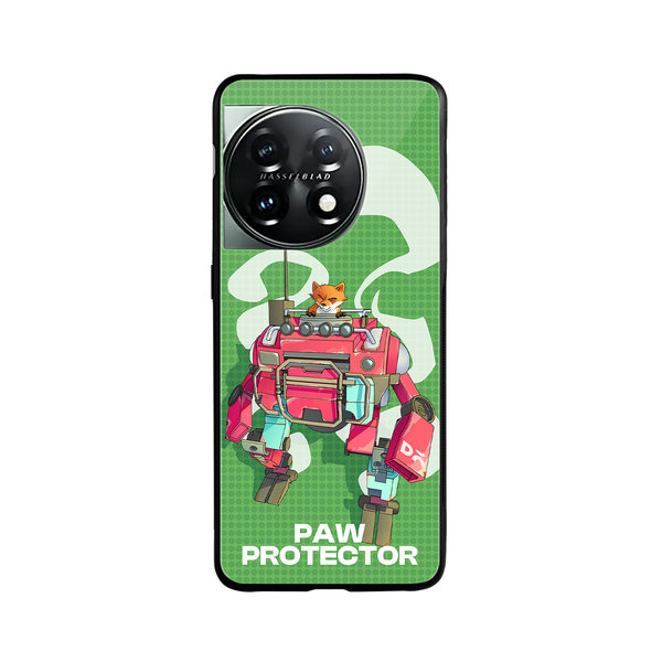 

DailyObjects Paw Protector Glass Case Cover For OnePlus 11 5G