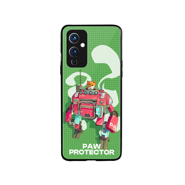 

DailyObjects Paw Protector Glass Case Cover For OnePlus 9