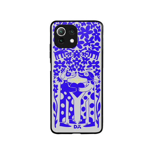 

DailyObjects Paw-Ternal Twins Glass Case Cover For Xiaomi Mi 11 Lite