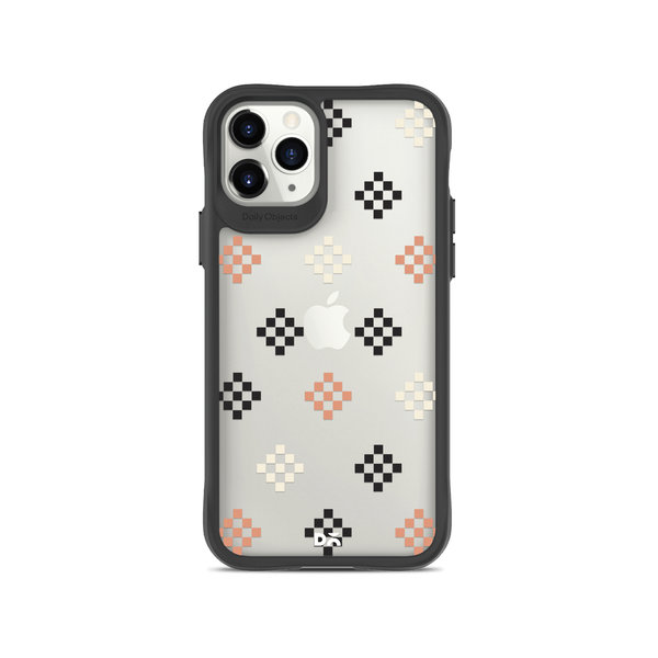 

DailyObjects Peach Diamonds Black Hybrid Clear Case Cover For iPhone 11 Pro