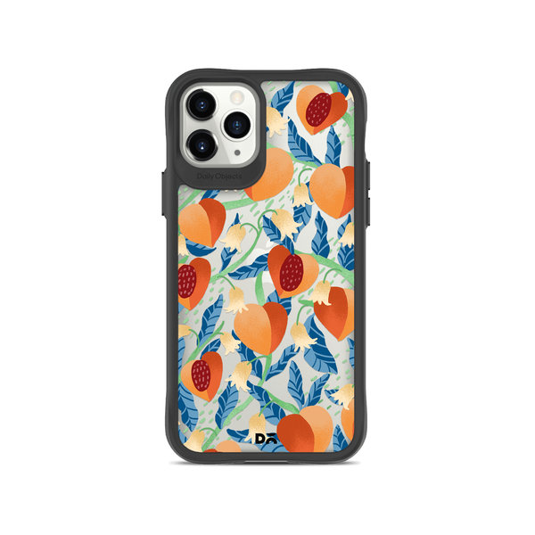 

DailyObjects Peachy Peaches Black Hybrid Clear Case Cover For iPhone 11 Pro
