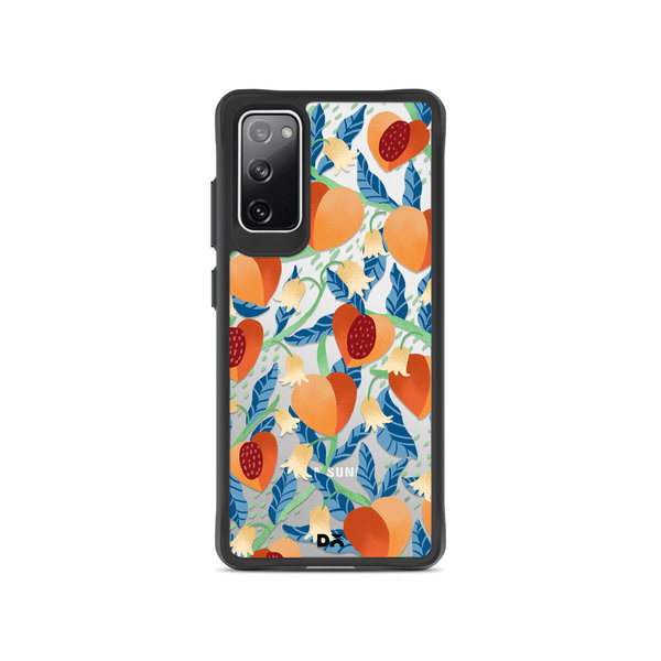 

DailyObjects Peachy Peaches Black Hybrid Clear Case Cover For Samsung Galaxy S20 FE