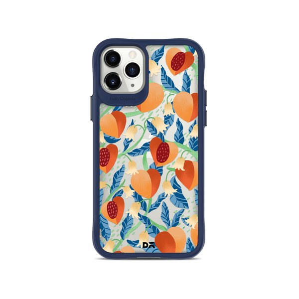 

DailyObjects Peachy Peaches Blue Hybrid Clear Case Cover For iPhone 11 Pro Max