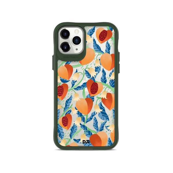 

DailyObjects Peachy Peaches Green Hybrid Clear Case Cover For iPhone 11 Pro Max