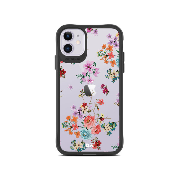 

DailyObjects Periwinkle & Roses Black Hybrid Clear Case Cover For iPhone 11