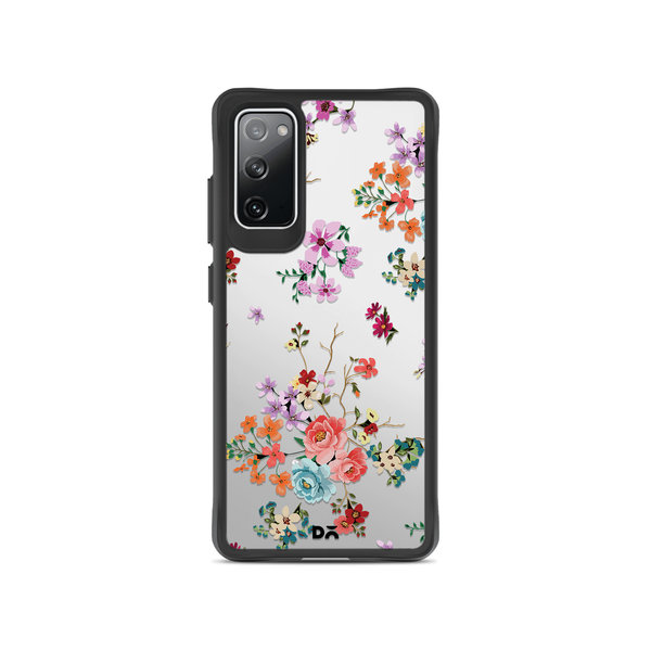 

DailyObjects Periwinkle & Roses Black Hybrid Clear Case Cover For Samsung Galaxy S20 FE