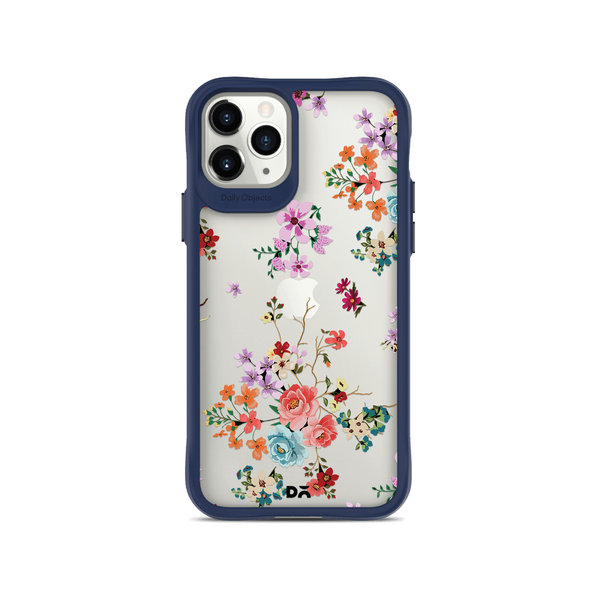 

DailyObjects Periwinkle & Roses Blue Hybrid Clear Case Cover For iPhone 11 Pro Max