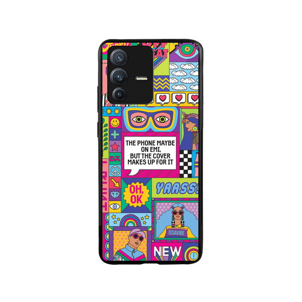 

DailyObjects Phone on EMI Glass Case Cover For Vivo V23