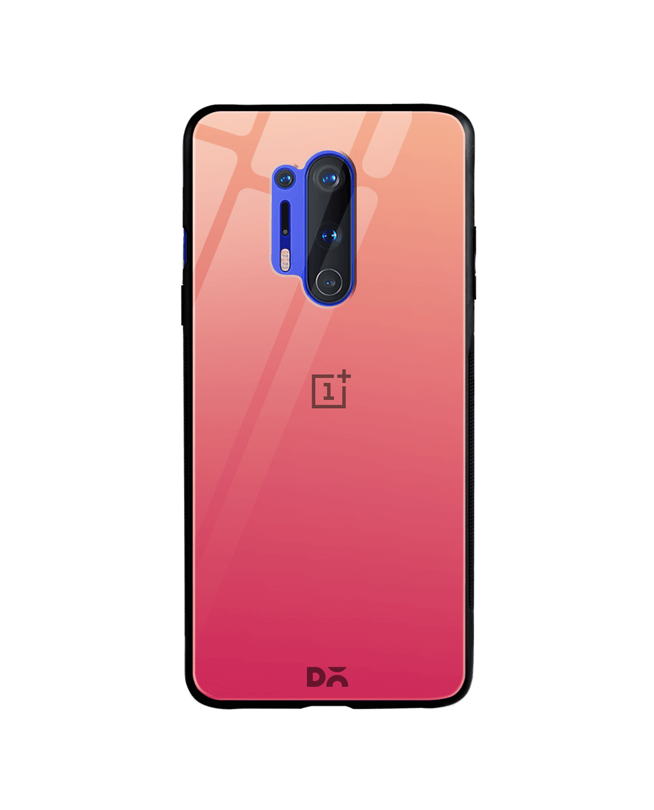 Pink Carnation Gradient Glass Case Cover For OnePlus 8 Pro