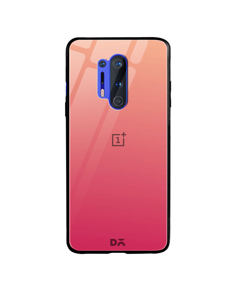 Pink Carnation Gradient Glass Case Cover For OnePlus 8 Pro