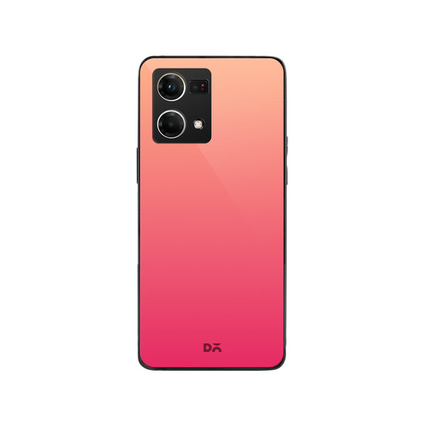 

DailyObjects Pink Carnation Gradient Glass Case Cover For Oppo Reno 7