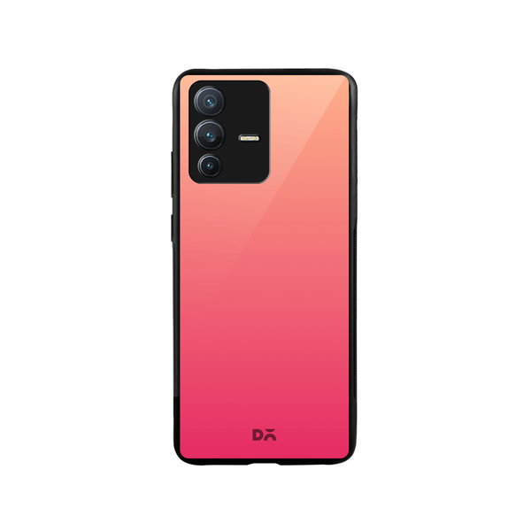 

DailyObjects Pink Carnation Gradient Glass Case Cover For Vivo V23 Pro