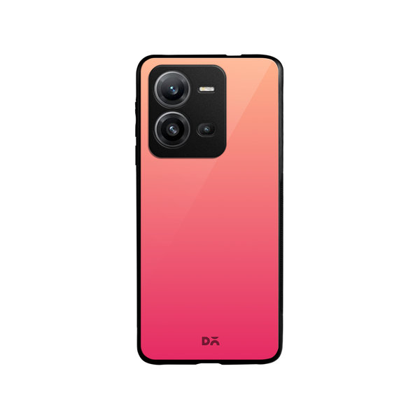

DailyObjects Pink Carnation Gradient Glass Case Cover For Vivo V25