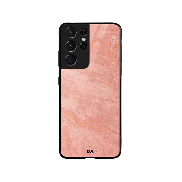 

DailyObjects Pink Marble Sand Glass Case Cover For Samsung Galaxy S21 Ultra