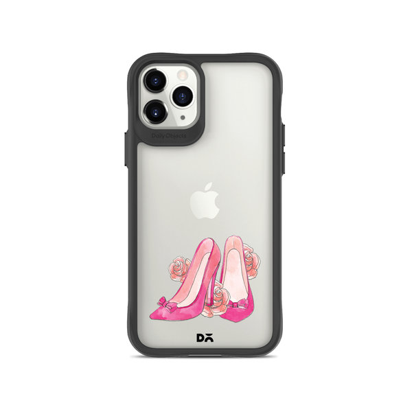 DailyObjects Pink Stilettos Black Hybrid Clear Case Cover For iPhone 11 Pro