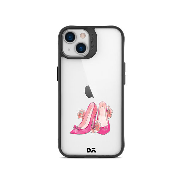 

DailyObjects Pink Stilettos Black Hybrid Clear Case Cover For iPhone 14