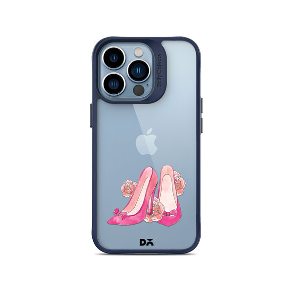 DailyObjects Pink Stilettos Blue Hybrid Clear Case Cover For iPhone 13 Pro Max
