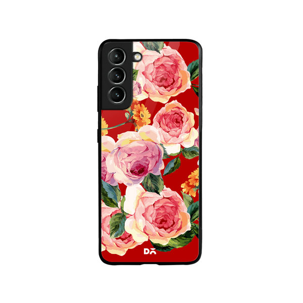 

DailyObjects Pink Valley Glass Case Cover For Samsung Galaxy S21 Plus