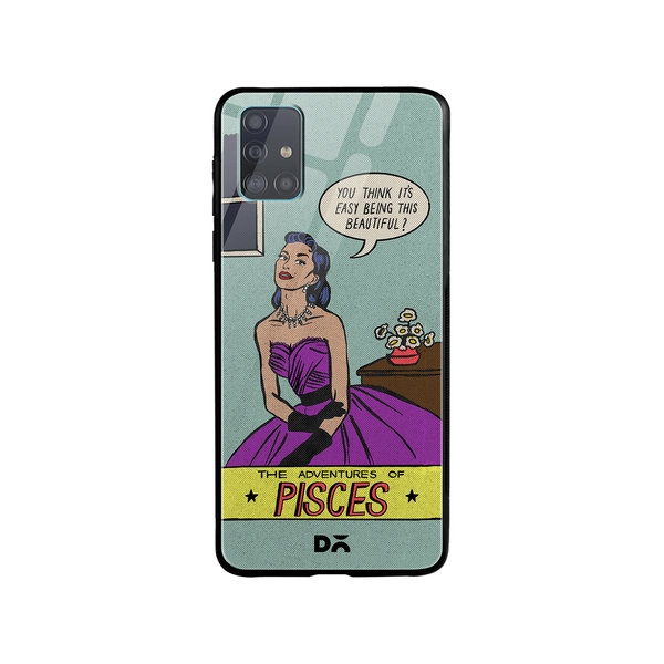 

DailyObjects Pisces Glass Case Cover For Samsung Galaxy A71