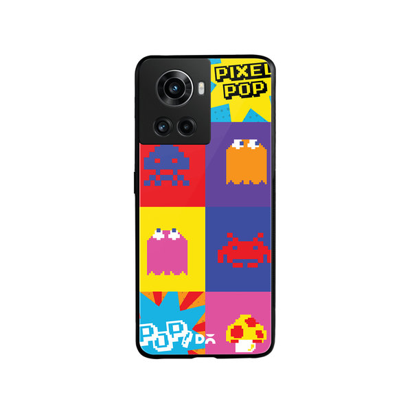 

DailyObjects Pixel Pop Glass Case Cover For OnePlus 10R