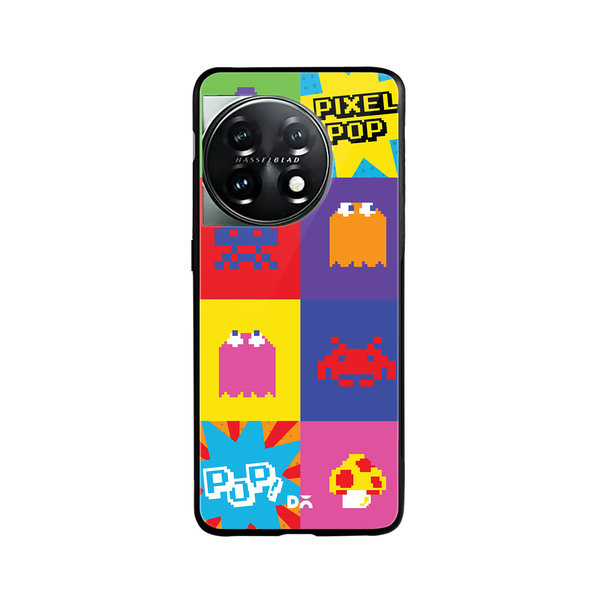 

DailyObjects Pixel Pop Glass Case Cover For OnePlus 11 5G