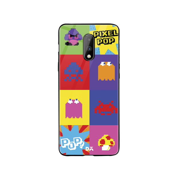

DailyObjects Pixel Pop Glass Case Cover For OnePlus 7