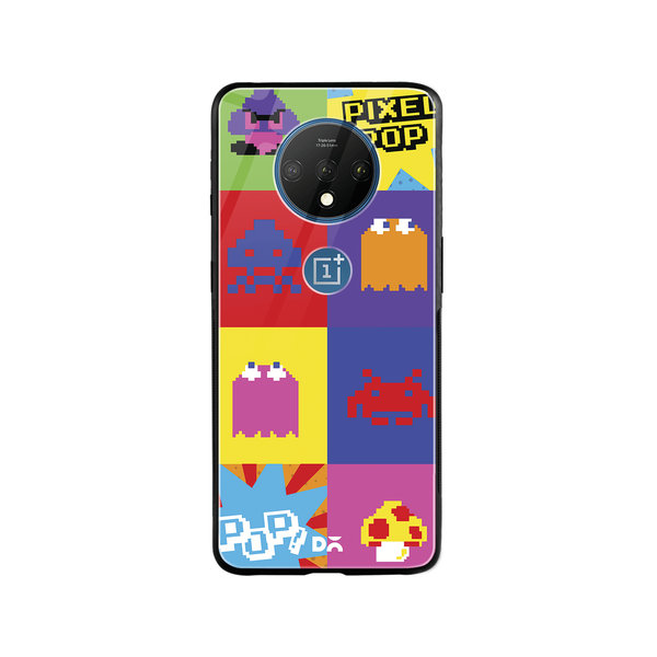 

DailyObjects Pixel Pop Glass Case Cover For OnePlus 7T