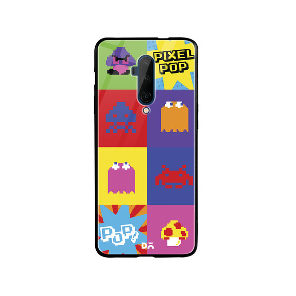 

DailyObjects Pixel Pop Glass Case Cover For OnePlus 7T Pro