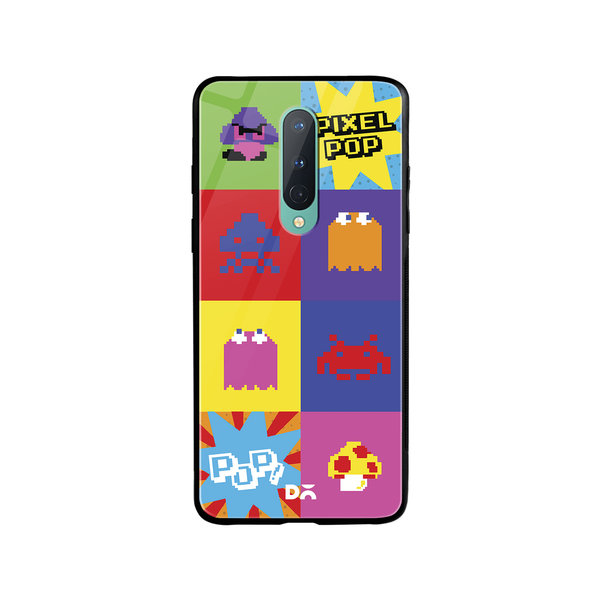 

DailyObjects Pixel Pop Glass Case Cover For OnePlus 8