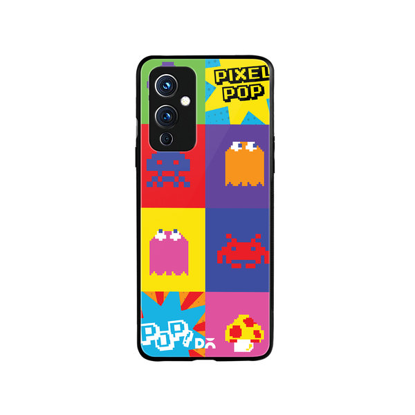 

DailyObjects Pixel Pop Glass Case Cover For OnePlus 9
