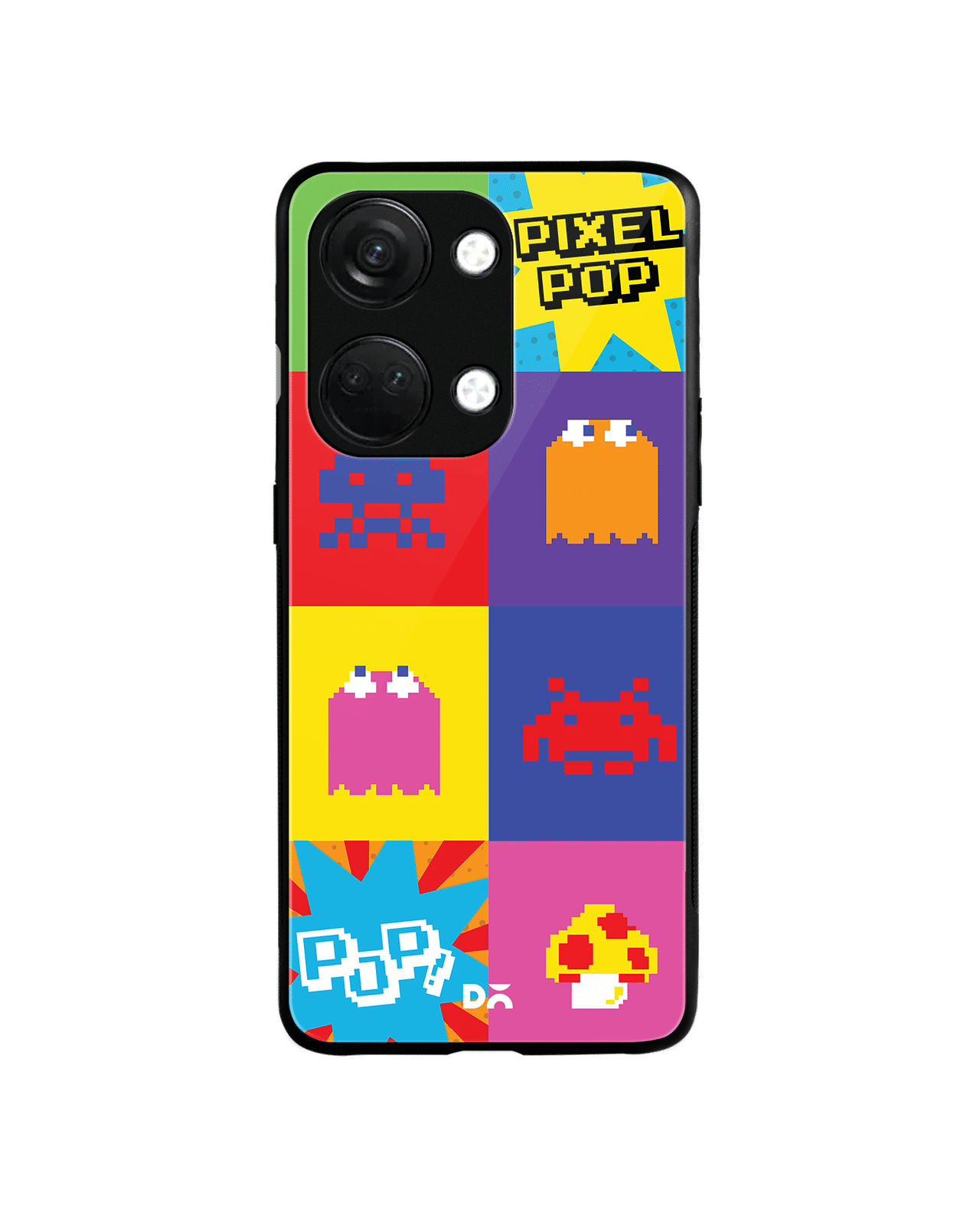 Pixel Pop Glass Case Cover For OnePlus Nord 3
