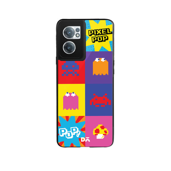 

DailyObjects Pixel Pop Glass Case Cover For OnePlus Nord CE 2