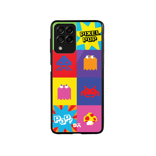 DailyObjects Pixel Pop Glass Case Cover For Samsung Galaxy M53